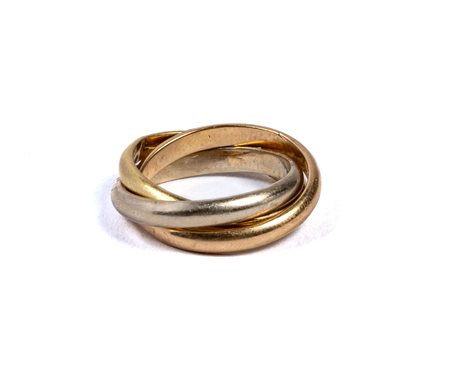 Anello in oro tricolore 18kt