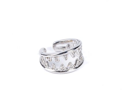 Ear cuff in oro bianco 18kt