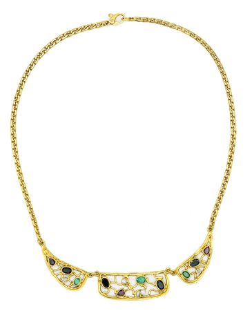 Collana in oro giallo traforato 18kt