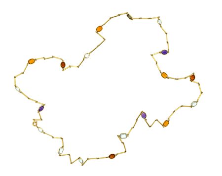 Lunga collana in oro giallo 18kt