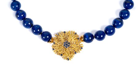 Collana in lapislazzuli e oro giallo 18kt
