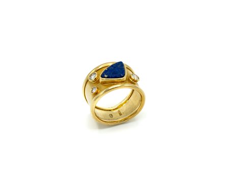 Anello a fascia in oro giallo 18kt