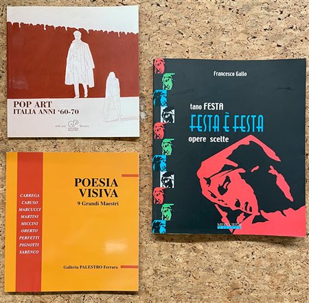 POP ART ITALIANA E POESIA VISIVA - Lotto unico di 3 cataloghi