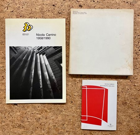 NICOLA CARRINO E COLLETTIVE D'ARTE - Lotto unico di 3 cataloghi