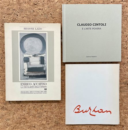 CLAUDIO CINTOLI, ENRICO ACCATINO E SAMI BURHAN - Lotto unico di 3 cataloghi, di cui 1 autografato