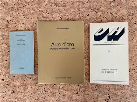 CATALOGHI AUTOGRAFATI (LAMBERTO PIGNOTTI) - Lotto unico di 3 cataloghi autografati