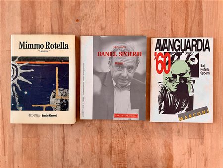 MIMMO ROTELLA E DANIEL SPOERRI - Lotto unico di 3 cataloghi