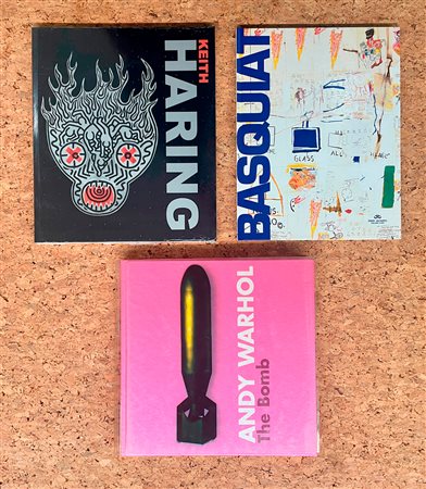ANDY WARHOL, JEAN MICHEL BASQUIAT E KEITH HARING - Lotto unico di 3 cataloghi