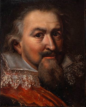 Scuola fiamminga, secolo XVII - Ritratto di gentiluomo