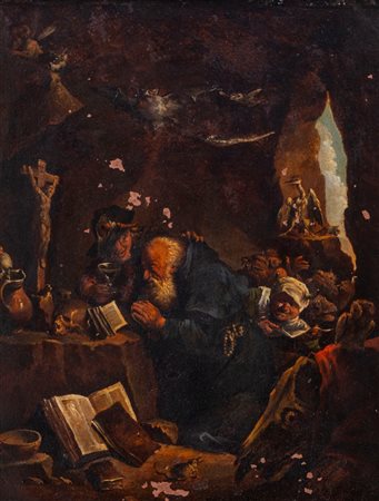 Maniera di David Teniers II - Le tentazioni di Sant'Antonio