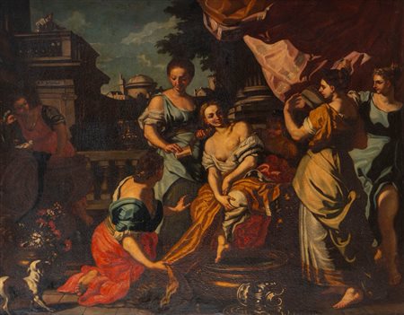 Studio di Francesco Solimena (Canale di Serino 1657 – Barra 1747) - Betsabea al bagno