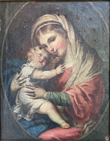 Scuola italiana, secolo XVIII - Madonna col Bambino