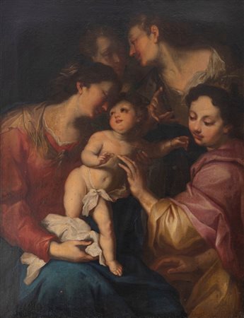 Attribuito a Stefano Magnasco (Genova, 1635 – 1672 o 1673) - Matrimonio mistico di Santa Caterina