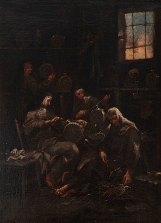 Alessandro Magnasco (Genova 1667 - 1749)  - Monache francescane impagliatrici