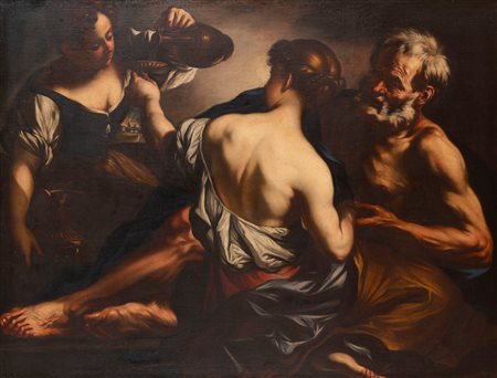 Giovanni Battista Beinaschi (Fossano o Torino, 1636 - Napoli, 1688)  - Lot e le figlie