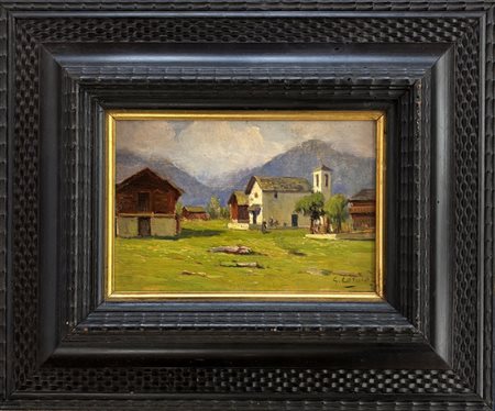 Giovanni Colmo Torino 1867 - 1947 Paesaggio a Macugnaga (val d'Ossola)