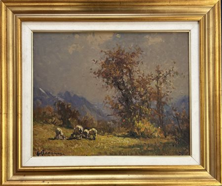 Carlo Bossone Savola 1904 - 1991 Vanzone San Carlo (VB)  Autunno in montagna 