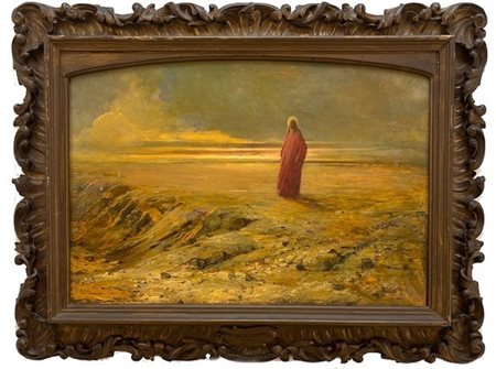 Alberto Dressler Milano 1878-1949 Gesù nel deserto 