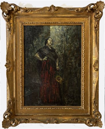 Luca Postiglione Napoli 1876 - 1936 Signora elegante