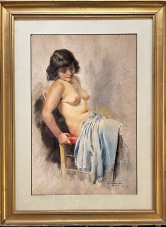 Aurelio Craffonara Gallarate 1875 - 1945 Genova Nudo femminile