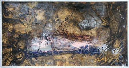 PAOLA ZANNONI Livorno 1954 LA DANZA DEL BOSCO 2012 Olio e spatola su tela...