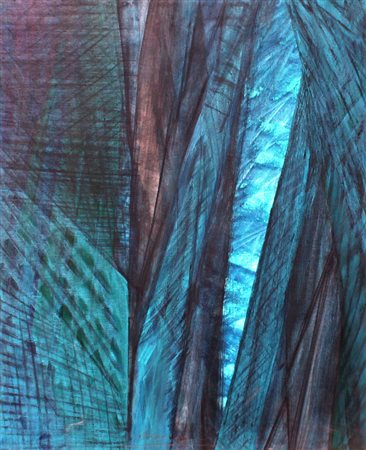 MILO CATTANEO Milano 1940 N.31 1988 Tecnica mista su tela 60x50 Certificato...