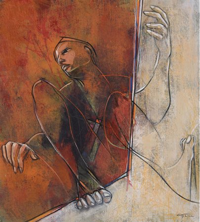 FRANCESCO VAGLICA Roma 1965 PIANI AMBIGUI 2012 Olio su tela 90x80 Certificato...