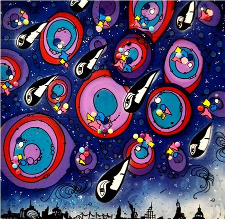 LA PUPAZZA Tricase (LE) 1985 PIOGGIA FELICE 2014 Tecnica mista su tavola...