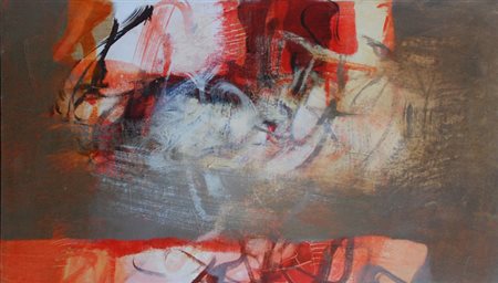 ELENA STRADA Milano 1967 PAESAGGIO ABITUALE 2012 Tecnica mista su tela 52x90...