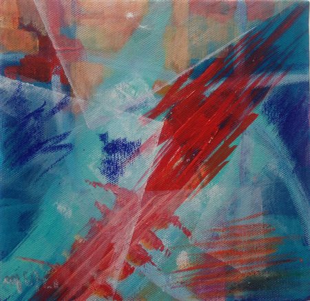 GIORGIO MELZI Milano 1944 SENZA TITOLO N.D. Tecnica mista su tela 20x20...