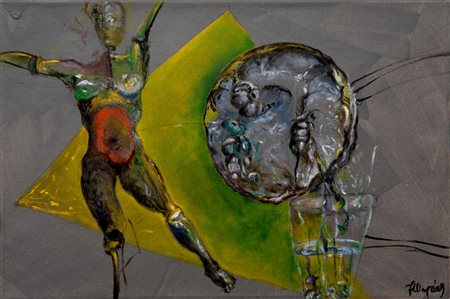 FRANCESCA MAGRO Bergamo 1958 EXTRACORPOREO 2009 Tecnica mista su tela 20X30...