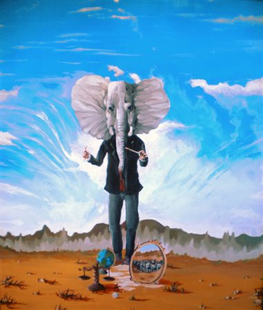 ALEX PROSPERI Teramo 1989 APOCALISSE 2010 Acrilico su tela 120x100...