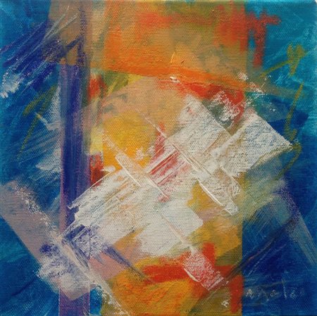 GIORGIO MELZI Milano 1984 SENZA TITOLO N.D. Tecnica mista su tela 20x20...