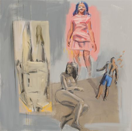 LORENZO PIETROGRANDE Venezia 1961 SENZA TITOLO 2014 Acrilico su tela 100x100...