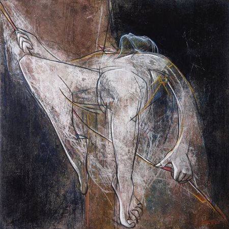 FRANCESCO VAGLICA Roma 1965 SCRUTATORE DEL CIELO 2013 Olio su tela 90x90...