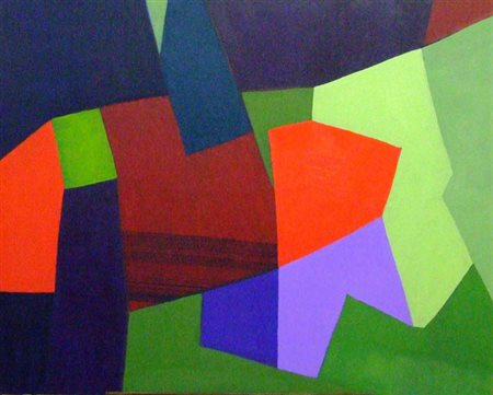 ALESSANDRA BISI Milano 1965 FIORE URBANO 2013 Olio su tela 70x100 Certificato...