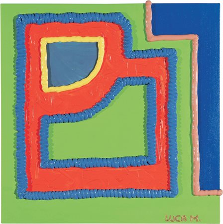 LUCA MORETTO OPERA 011 2009 Olio e silicone su tela 40x40x5 Certificato di...