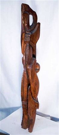 ANDREA OLIVA Milano 1973 AMAZZONE N.D. Scultura in legno di ciliegio 88x14x12...