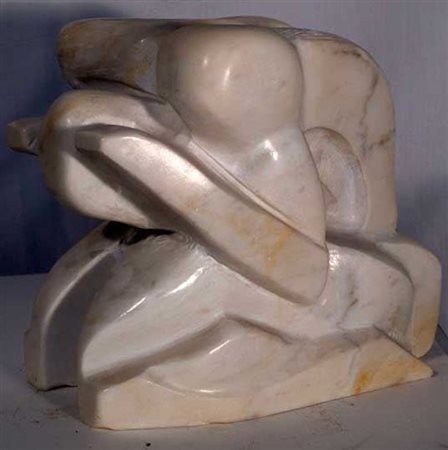 ANDREA OLIVA Milano 1973 MIMESI N.D. Scultura in marmo 20x25x15 Certificato...