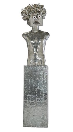 LELE DE BONIS Torino 1980 THE STRANGER N.D. Scultura in legno e alluminio...