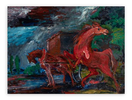 ALIGI SASSU (1912-2000) - Cavallo spaventato dalla tempesta, 1960