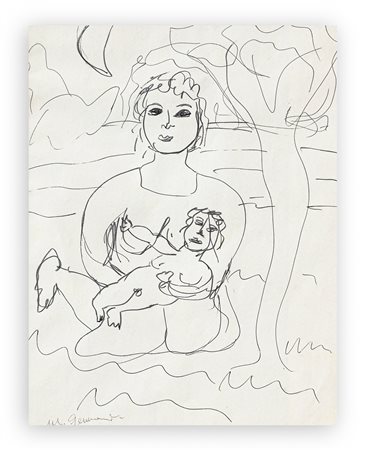 MIMMO GERMANÀ (1944-1992) - Senza Titolo, anni '80