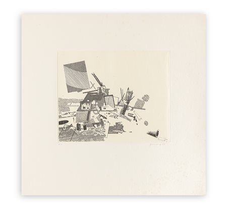 GIANFRANCO FERRONI (1927-2001) - Ambiente sconvolto, 1969