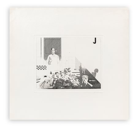 GIANFRANCO FERRONI (1927-2001) - Autoritratto-Oggetti, 1966