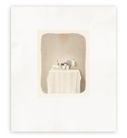 GIANFRANCO FERRONI (1927-2001) - Tavolino con oggetti (Altarino laico), 1990