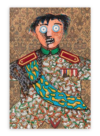 ENRICO BAJ (1927-2003) - Lo stratega militare - Sahuguet d'Amarzit d'Espagnac, 1971