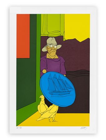 VALERIO ADAMI (1935) - Senza Titolo