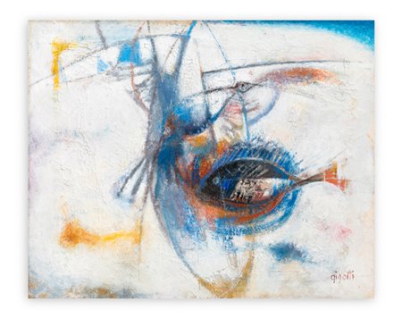 LORENZO GIGOTTI (1908-1994) - Gabbiano e pesce