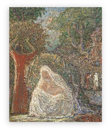 VANNI ROSSI (1894-1973) - Riposo durante la fuga in Egitto, 1955