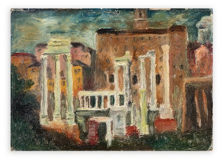 ALFREDO FURIGA (1903-1972) - Impressione al Foro Romano, 1943